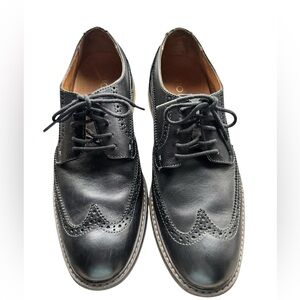 Vionic Men’s Black Leather Wingtip Oxford Dress Shoes Size 8.5 Brogue Classic
